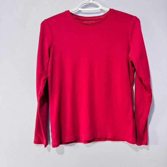 LL. Bean long sleeve red/burgundy XS cotton ladies‎ - Picture 1 of 4